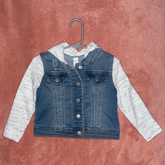 Cat & Jack Toddler Hooded Denim Jacket, size 2T - Picture 2 of 5